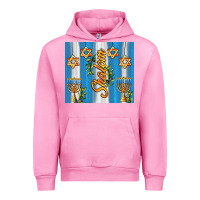 Fuchsia Pink shalom with star of david Urban Hoodie - AdoDesignShop