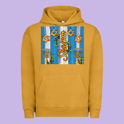 Shalom With Star Of David Urban Hoodie Designed By Adodesignshop