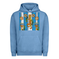 Pigment Pebble Blue shalom with star of david Urban Hoodie - AdoDesignShop