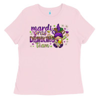 Bubblegum Pink Mardi Gras Day Nurse Ladies Tee - NancyCooperArtShop