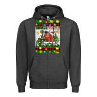 Charcoal Heather Small Town Christmas Zipper Hoodie - Artiststas