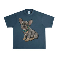 Midnight Navy french bulldog Urban Heavy Tee - RanaPortraitStore