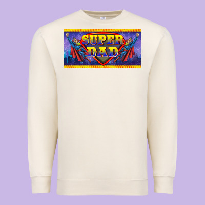 Super Dad Premium Sweatshirt Designed By Barkaloodesign
