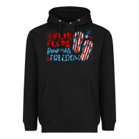 Black flip flops fireworks & freedom Heavyweight Hoodie - BarkalooDesign