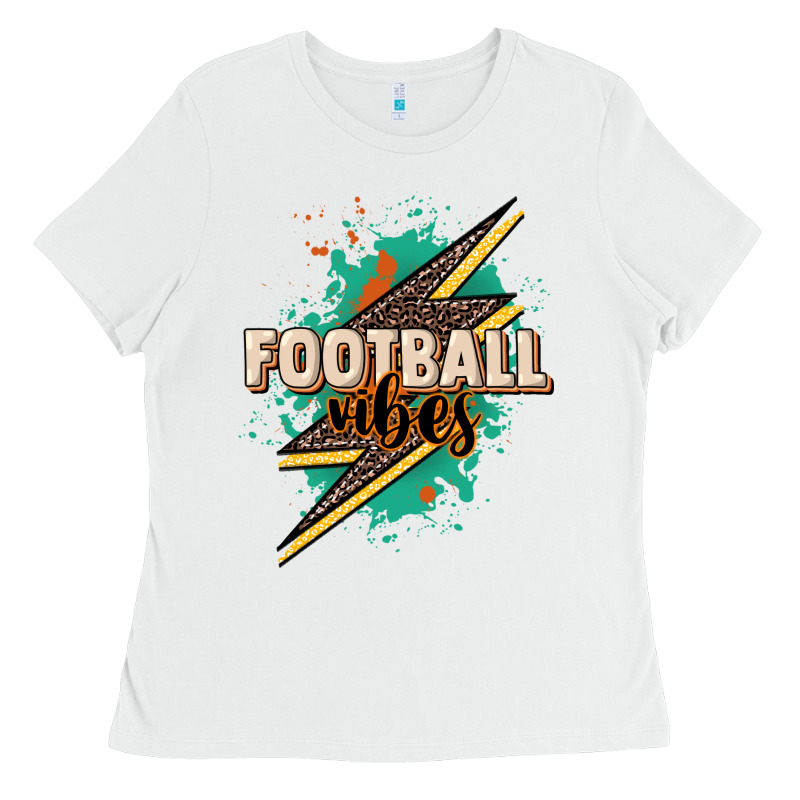 Football Vibes Ladies Tee by NancyCooperArtShop | Teevron