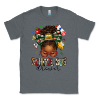 Charcoal Heather school bus driver afro messy bun Classic Tee - texasbilliewilder