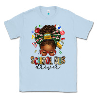 Dusty Blue school bus driver afro messy bun Classic Tee - texasbilliewilder