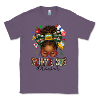 Lavender school bus driver afro messy bun Classic Tee - texasbilliewilder
