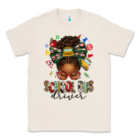 Natural school bus driver afro messy bun Classic Tee - texasbilliewilder