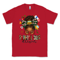 Red school bus driver afro messy bun Classic Tee - texasbilliewilder