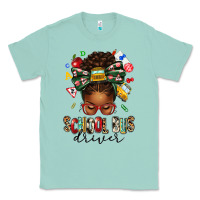 Seafoam school bus driver afro messy bun Classic Tee - texasbilliewilder
