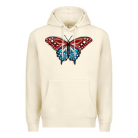Sandshell Patriotic American Flag Butterfly 4th of July Premium Hoodie - LillyAllenDesigns