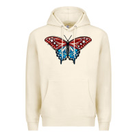 Tofu Patriotic American Flag Butterfly 4th of July Premium Hoodie - LillyAllenDesigns