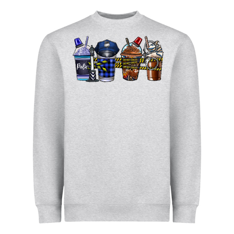 Police Coffee Heavyweight Sweatshirt by CowhideDigitalArt | Teevron