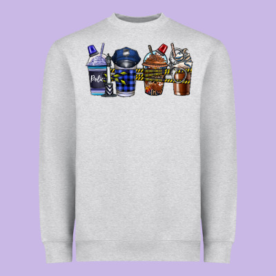 Police Coffee Heavyweight Sweatshirt Designed By Cowhidedigitalart