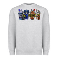 Heather Grey Police Coffee Heavyweight Sweatshirt - CowhideDigitalArt