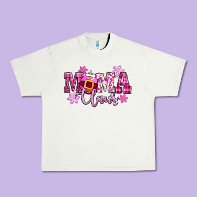 Mama Claus Pink Christmas Urban Heavy Tee Designed By Cowgirlartshop