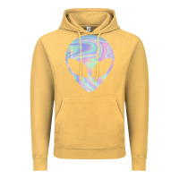 Vintage Mustard Alien Head Colorful Laser Ufo Sighting Believe Area 51 Vintage Hoodie - trangStudio
