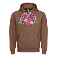 Chestnut Breast Cancer Rainbow Zipper Hoodie - Artiststas