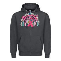 Smoke Breast Cancer Rainbow Zipper Hoodie - Artiststas