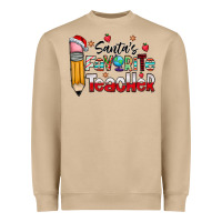 Mushroom Santa Favorite Teacher Heavyweight Sweatshirt - CowhideDigitalArt