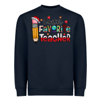 Navy Santa Favorite Teacher Heavyweight Sweatshirt - CowhideDigitalArt