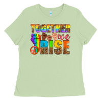 Matcha LGBTQ+ together we rise Ladies Tee - NancyCooperArtShop