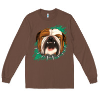 Chestnut Bulldog Green glitter Long Sleeve Tee - Jasminsmagicworld