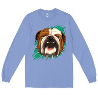Colony Blue Bulldog Green glitter Long Sleeve Tee - Jasminsmagicworld