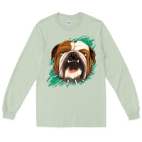 Matcha Bulldog Green glitter Long Sleeve Tee - Jasminsmagicworld