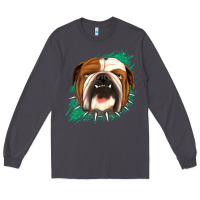 Smoke Bulldog Green glitter Long Sleeve Tee - Jasminsmagicworld