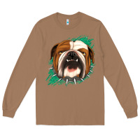 Toasted Coconut Bulldog Green glitter Long Sleeve Tee - Jasminsmagicworld