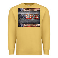 Antique Gold papa metal and american flag tumbler Premium Sweatshirt - BarkalooDesign