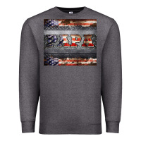 Charcoal Heather papa metal and american flag tumbler Premium Sweatshirt - BarkalooDesign