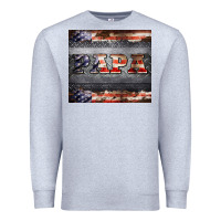 Heather Grey papa metal and american flag tumbler Premium Sweatshirt - BarkalooDesign