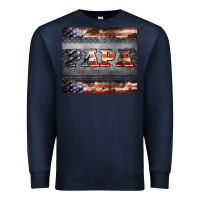 Navy papa metal and american flag tumbler Premium Sweatshirt - BarkalooDesign