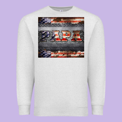 Papa Metal And American Flag Tumbler Premium Sweatshirt Designed By Barkaloodesign