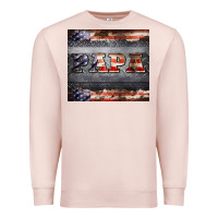 Pale Pink papa metal and american flag tumbler Premium Sweatshirt - BarkalooDesign