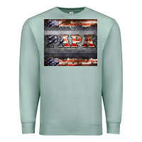 Seafoam papa metal and american flag tumbler Premium Sweatshirt - BarkalooDesign