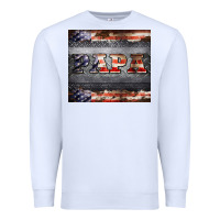 White papa metal and american flag tumbler Premium Sweatshirt - BarkalooDesign
