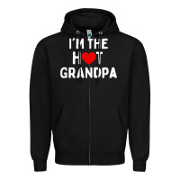 Black mens i love hot grandpa  i'm the hot grandpa Zipper Hoodie - trangStudio