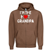 Chestnut mens i love hot grandpa  i'm the hot grandpa Zipper Hoodie - trangStudio