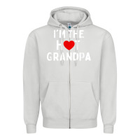 Dove Grey mens i love hot grandpa  i'm the hot grandpa Zipper Hoodie - trangStudio