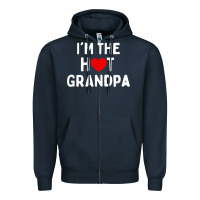 Navy mens i love hot grandpa  i'm the hot grandpa Zipper Hoodie - trangStudio