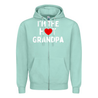 Seafoam mens i love hot grandpa  i'm the hot grandpa Zipper Hoodie - trangStudio