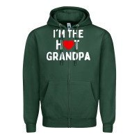 Sports Green mens i love hot grandpa  i'm the hot grandpa Zipper Hoodie - trangStudio