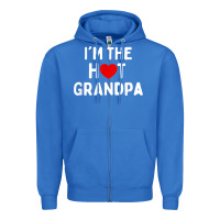 Mens I Love Hot Grandpa  I'm The Hot Grandpa Zipper Hoodie | Teevron