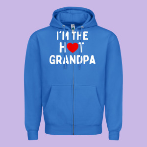 Mens I Love Hot Grandpa  I'm The Hot Grandpa Zipper Hoodie Designed By Trangstudio