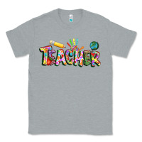 Heather Grey Autism Teacher Classic Tee - NancyCooperArtShop