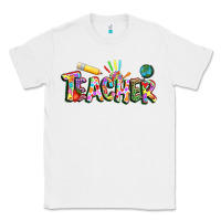 White Autism Teacher Classic Tee - NancyCooperArtShop